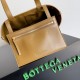 Bottega Veneta Small Flip Flap Bag in Acorn Intrecciato Lambskin