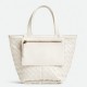 Bottega Veneta Small Flip Flap Bag in White Intrecciato Lambskin