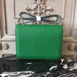 Hermes Green Constance MM 24cm Epsom Leather Bag