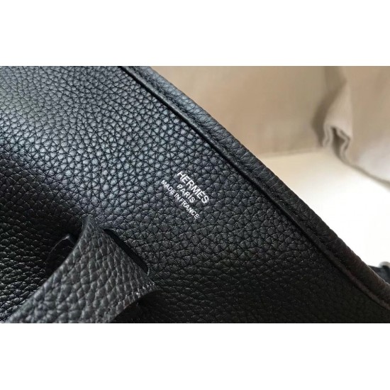 Hermes Evelyne III 29 Bag In Black Clemence Leather