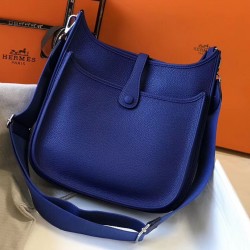 Hermes Evelyne III 29 Bag In Blue Electric Clemence Leather