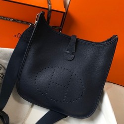 Hermes Evelyne III 29 Bag In Dark Blue Clemence Leather