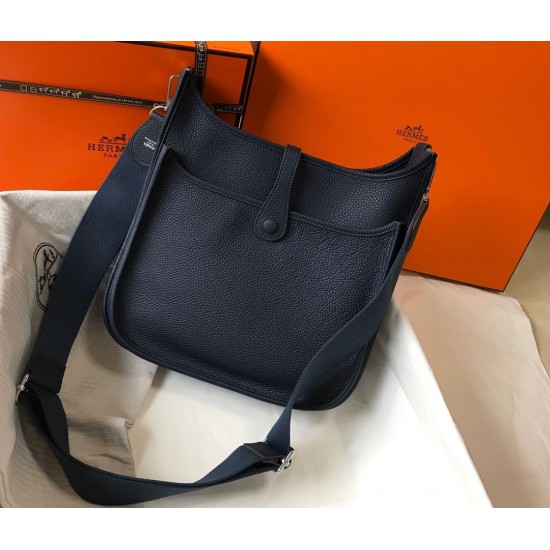 Hermes Evelyne III 29 Bag In Dark Blue Clemence Leather