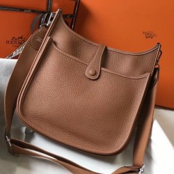 Hermes Evelyne III 29 Bag In Gold Clemence Leather