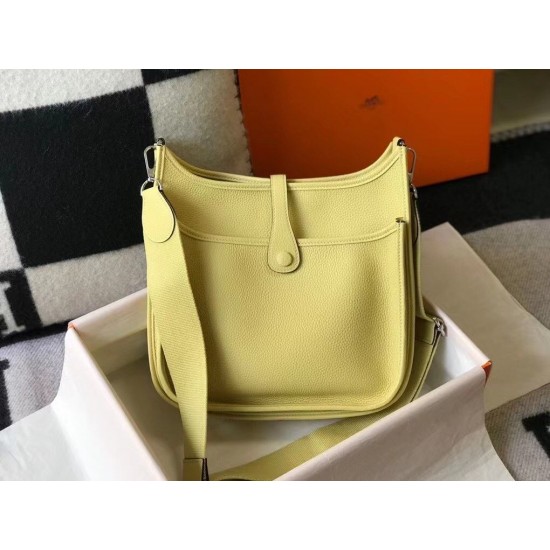 Hermes Evelyne III 29 Bag In Jaune Poussin  Clemence Leather