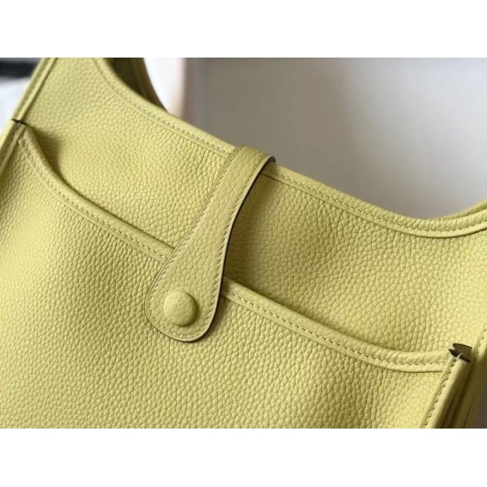 Hermes Evelyne III 29 Bag In Jaune Poussin  Clemence Leather