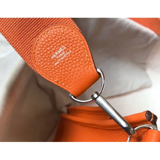 Hermes Evelyne III 29 Bag In Orange Clemence Leather