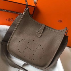 Hermes Evelyne III 29 Bag In Taupe Clemence Leather