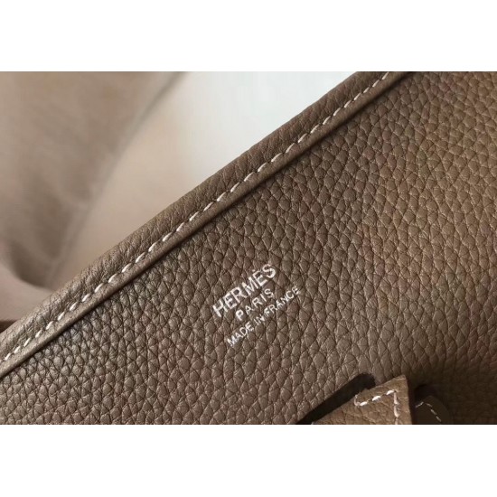 Hermes Evelyne III 29 Bag In Tourterelle Clemence Leather