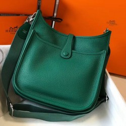 Hermes Evelyne III 29 Bag In Vert Vertigo Clemence Leather