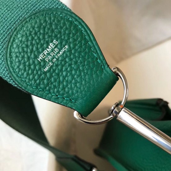 Hermes Evelyne III 29 Bag In Vert Vertigo Clemence Leather