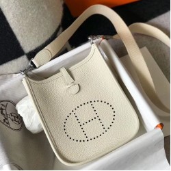 Hermes Evelyne III TPM Bag In Beton Clemence Leather