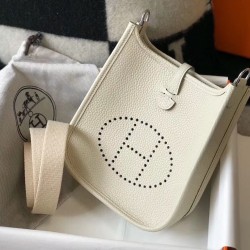 Hermes Evelyne III TPM Bag In Beton Clemence Leather