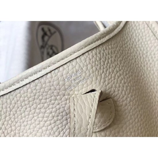 Hermes Evelyne III TPM Bag In Beton Clemence Leather