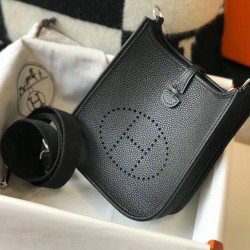 Hermes Evelyne III TPM Bag In Black Clemence Leather