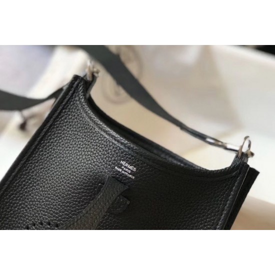 Hermes Evelyne III TPM Bag In Black Clemence Leather