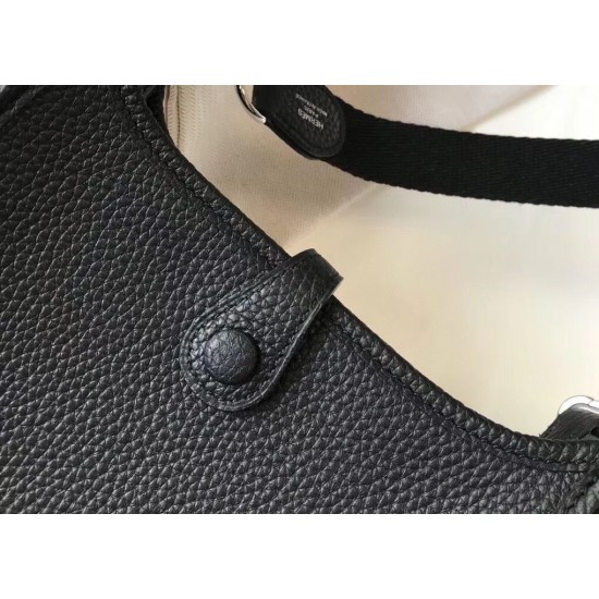 Hermes Evelyne III TPM Bag In Black Clemence Leather