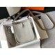 Hermes Evelyne III TPM Bag In Grey Clemence Leather