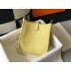 Hermes Evelyne III TPM Bag In Jaune Poussin Clemence Leather