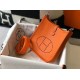 Hermes Evelyne III TPM Bag In Orange Clemence Leather