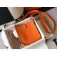 Hermes Evelyne III TPM Bag In Orange Clemence Leather