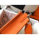 Hermes Evelyne III TPM Bag In Orange Clemence Leather