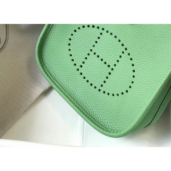 Hermes Evelyne III TPM Bag In Vert Criquet Clemence Leather