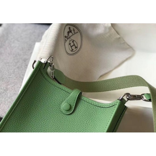 Hermes Evelyne III TPM Bag In Vert Criquet Clemence Leather