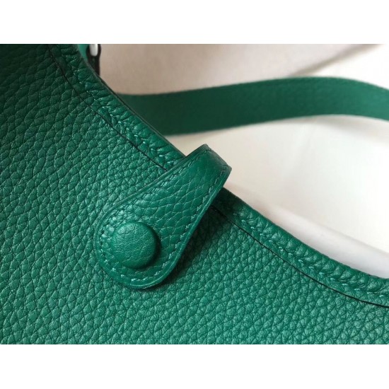 Hermes Evelyne III TPM Bag In Vert Vertigo Clemence Leather