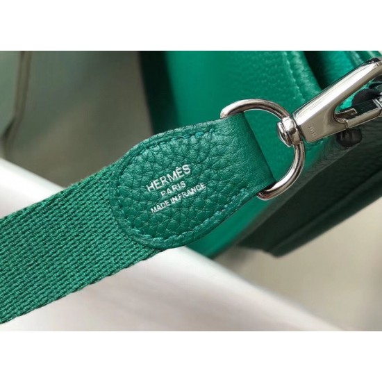 Hermes Evelyne III TPM Bag In Vert Vertigo Clemence Leather