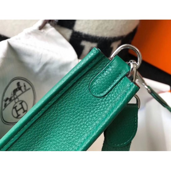 Hermes Evelyne III TPM Bag In Vert Vertigo Clemence Leather