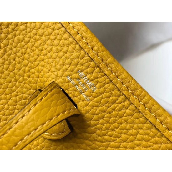 Hermes Evelyne III TPM Bag In Yellow Clemence Leather