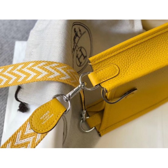 Hermes Evelyne III TPM Bag In Yellow Clemence Leather