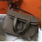 Hermes Halzan Bag In Grey Clemence Leather