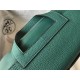 Hermes Halzan Bag In Malachite Clemence Leather