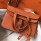 Hermes Halzan Bag In Orange Clemence Leather