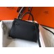 Hermes Kelly Mini II Bag In Black Epsom Leather