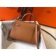 Hermes Kelly Mini II Bag In Gold Epsom Leather