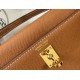 Hermes Kelly Mini II Bag In Gold Epsom Leather