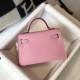 Hermes Kelly Mini II Bag In Mauve Sylvestre Epsom Leather