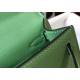 Hermes Kelly Mini II Bag In Vert Criquet Epsom Leather