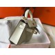 Hermes Kelly Mini II Bag In White Epsom Leather