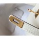 Hermes Kelly Mini II Bag In White Epsom Leather