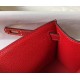 Hermes Kelly Pochette Bag In Red Epsom Leather