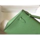 Hermes Kelly Pochette Bag In Vert Criquet Epsom Leather