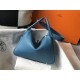 Hermes Lindy 26cm Bag In Blue Jean Clemence