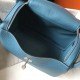 Hermes Lindy 26cm Bag In Blue Jean Clemence