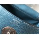 Hermes Lindy 26cm Bag In Blue Jean Clemence