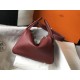 Hermes Lindy 26cm Bag In Bordeaux Clemence Leather