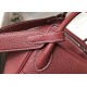 Hermes Lindy 26cm Bag In Bordeaux Clemence Leather